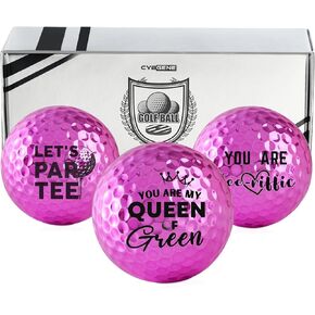 Valentines Day Gifts for Her, Funny Golf Gifts for Women/Female, Golf Balls Set, Perfect Idea for Valentines Day, Birthday, Christmas, and Any Special Occassion- Gold