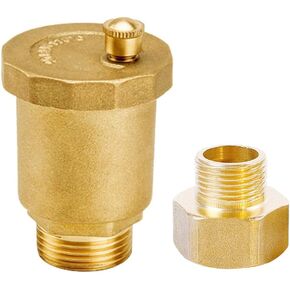 Joywayus Brass Automatic Float Valve Kit 1/4"NPT Air Bleeder Release Vent Valve Pipe Fitting Connector Adapter