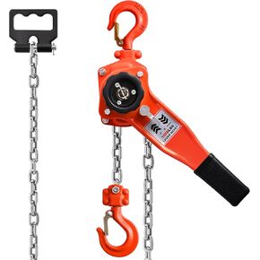 Manual Lever Chain Hoist 3/4 ton Come Along 1650lbs 10ft Heavy Duty Premium Hoist