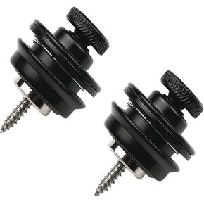 1Pair Electric Guitar Large Non-Slip Strap Buckle bass strap pegs Guitar Accessories 2 with buttons and 2 rubber blocks for electric acoustic guitars and ukuleles