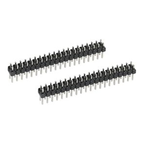 20Pcs 0.1" 2 * 20P Strip Double Row Straight Connector Pin Headers (2.54mm) for PCB, Breadboards, Raspberry Pi, Ardiuno Compatible with Raspberry Pi Zero GPIO Cable or Adapter