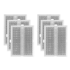 PATIKIL 6pcs Mini Breadboard, Solderless Breadboard Small Breadboard 170 Tie Points Prototype PCB Bread Board Electronics Kit Self Adhesive Plates, SYB-170, Transparent