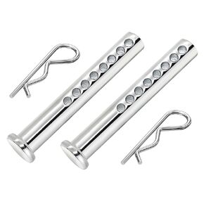 Heavy Duty Adjustable Clevis Pin with R Clip, 3/8 X 2-1/2 inches, 2 Sets