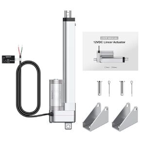 Justech 200mm 8 inch Linear Actuator Motor, Heavy Duty Stroke Actuator 3000N 660LBS DC 12V for Auto Car RV Electric Door Opener Industrial Agricultural Machinery Vehicles Cargo Medical Window