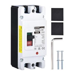 DIHOOL DC Main 125 Amp Circuit Breaker, 500V Battery Disconnect Switch, Master Switch for Boat Trolling Motor Marine ATV Trailer