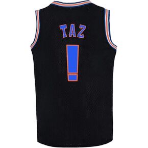 BOROLIN Youth Basketball Jerseys TAZ #! Movie 90s Space Jersey for Kids Sports Shirts