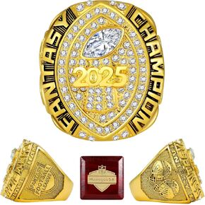 2025 Fantasy Football Championship Ring League Champion Trophy Rings Premium Award for Winner