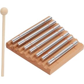 Energy Chime, 7 Tone Hand Chimes Percussion Hand Bell Meditation Chimes with Mallet for Classroom Management Classroom Chime