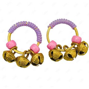 VAMA FASHIONS Traditional Brass Ghungroo Clapping Anguthi Finger Ring for God Godess Bhajan Kirtan Aarti and Pooja