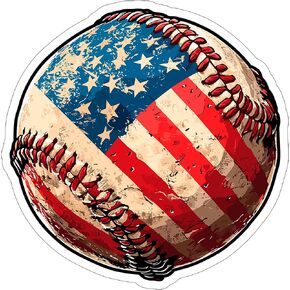 USA Baseball Sport Sticker Decal Vinyl Small Waterproof for Water Bottle Mug Passport Book Scrapbook Notebook Laptop Tumbler Skateboard Computer Phone Size Funny Gift Car Stickers ID44990