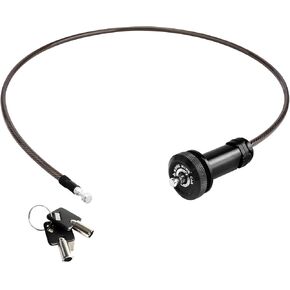 Handlebar End Bike Lock Cable,Anti Theft Bike Chain Lock Bicycle Helmet Safety Cable Lock for Mountain/Road Bike Bars (Silver)