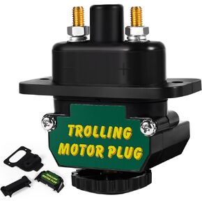 Trolling Motor Plug 027-0004-KIT DC to DC Power Connector, Tolling Motor Quick Connect for Onboard Marine 12V to 48V DC Power Connection With Gaskets, 80 AMP Capacity (L-shaped and Linear)