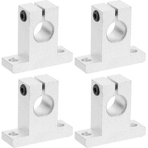 PATIKIL SK13 Aluminum Linear Motion Rod Rail Clamping Guide Support, 4 Pcs for 13mm Dia Shaft