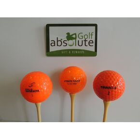 Various Brands Optic Orange Mixed Recycled Golf Balls, 48 Pack w/mesh bag