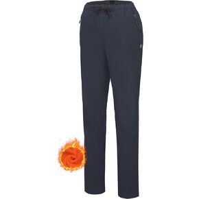 Little Donkey Andy Women's Fleece Lined Hikng Pants Waterproof Cargo Pants Winter Thermal Running Joggers