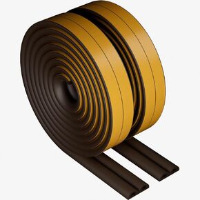Weather Stripping Door Seal,D-Type Self Adhesive Foam Weather Stripping,Insulation Weatherproof and Soundproof weatherstrip,Collision Avoidance Rubber Seal Strip for Windows/Doors. (9mm*6mm*33Ft)