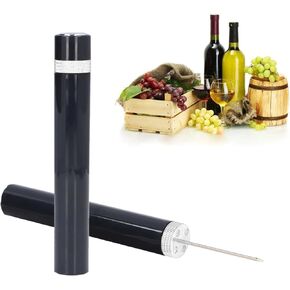 Needle Type Wine Bottle Opener, Easy Cork Remover Corkscrew, Travel Portable Pocket Air Pressure Pump Wine Bottle Opener for Home, Restaurant and Party(Silver)