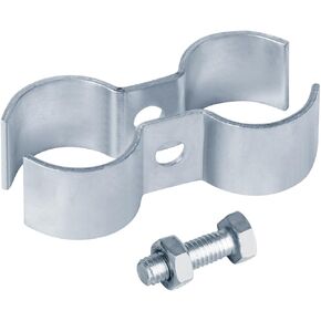 20 Sets 1" x 1" Chain Link Fence Panel Dog Kennel Clamp for 1"/25.4mm OD Pipe Saddle Clamps