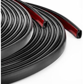BlueStars 2 Packs 40FT Weather Stripping Soundproof Door Seal Strip Silicon Rubber D-Shaped 0.35" W 40 Feet for Door Frame/Window Seal - Easy to Cut, Soundproofing, Dust proofing