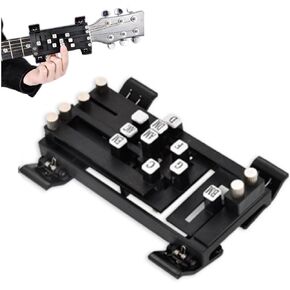 Guitar Aid Chords buddy Trainer, Assisted para Tool Guitar Learning Parts with Guitar Chart Presser, Guitar helper Teaching Practice Tool for Beginner (Black)