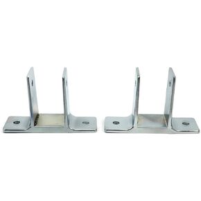 Harris Hardware TP1836-B Two Ear Die Cast Zamac Wall Bracket for 1-1/4 in. Panels, 2-Pack
