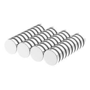 N52-1/2“D x 1/8"H - 40 Pack, Powerful Rare Earth Magnets with Spacers, Super Strong Neodymium Disc Magnets for Fridge, DIY, Building, Scientific, Craft, and Office Magnets, Silver