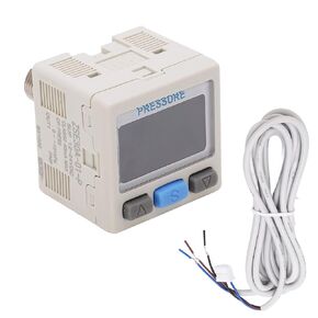 Digital Pressure Switch, 0 to ‑101kPa 12‑24V DC Air Pressure Regulator Valve Pneumatic Vacuum Digital Controller Swtich