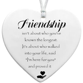 Friendship Ceramic Heart Gift, Sister Inspirational Gift, Best Friend Keepsake, for Women, (I am here for You)