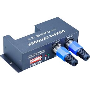 JOYLIT DMX512 Decorder 3CH x 8A 288W LED Controller DC 12V-24V for RGB 5050 3528 LED Strip Light