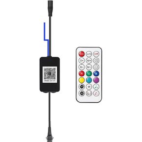 Controller Replace Control Box for Dreamcolor Chasing 6Pods LED Rock Lights with APP/RF Remote Control and Brake Function 12v