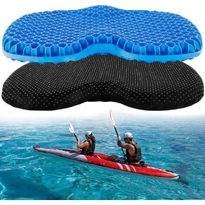 Anti Slip Kayak Gel Seat Cushion Thick Waterproof Egg Seat Cushion Kayak Seat Pad with Non-Slip Cover for Sit in Kayak Inflatable Kayak Canoe & Boat Kayak Accessories for Fishing Kayak