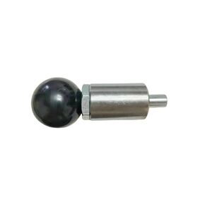 Ball knob Spring Loaded Pop Pin Spring Loaded Zinc Plated Steel Plunger POP Pull Pin Tire Carrier Pin , Black Plastic Ball -Handle Knob Round Nut W/Grub Screw Lock. (Ball- Handle, 3/8" Diameter)