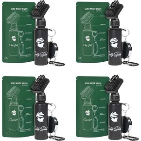 Caddy Splash Premium Golf Club Cleaner with Water - Heavy Duty Retractable Clip- Squeeze Bottle for Easy Cleaning with Nylon Bristles- Holds 4 Oz Water - Golf Accessories- USA Company (4, Black)
