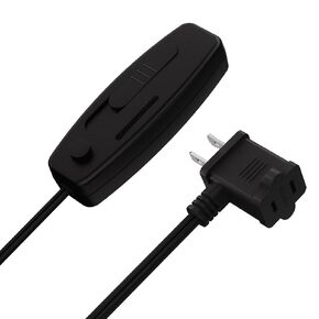 LIDER Table Top Lamp Dimmer Switch, Dimming Switch for Desk, Compatible with 120V Incandescent/Halogen, 200W Dimmable CFL or Dimmable LED Lights, Locator Light, 6 ft. Cord, Black