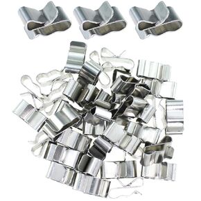50PCS 22.5mm 304 Stainless Steel Clip Trailer Cable Clamp Metal Cable Clamp Harness Clamp Solar Panel Clamp for Kayaks Fishing Boat Trailers