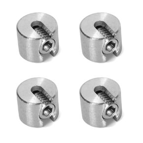 4Pcs M10x5mm Stainless Steel Single Groove Wire Rope Fixing Clip for Garden Climbing Frame Fixing,Wire Rope Netting Fixing