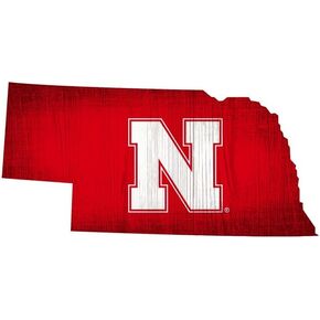 Fan Creations State Sign University of Nebraska Team Color Logo, Multi