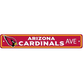 FANMATS NFL - Arizona Cardinals Team Color Street Sign Décor 4in. X 24in. Lightweight