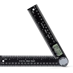 Digital Angle Finder Protractor, 7inch 200mm Angle Gauge Professional Measuring Tool, Third Generation Adjustable Angle Ruler, Quick Display for Carpentry Construction and Home Improvement