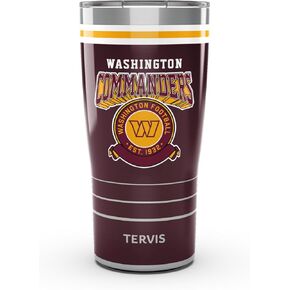 Tervis Traveler NFL Washington Commanders - Vintage Triple Walled Insulated Tumbler Travel Cup Keeps Drinks Cold & Hot, 30oz, Stainless Steel