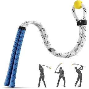 Golf Rope Swing Trainer, Golf Tyro Posture Corrector Professional Golf Training Aid, Master Tempo Golf Warm-Up Practice Equipment with Weighted Ball for Golfers of All Levels