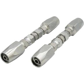 Mytee Products 2Pcs Hydraulic Hose Field Repair Kits 3/8" Steel Female JIC w/Adapter - Reusable Hydraulic Fittings for Wire Hydraulic Hose Compatible w/ R2, R16, R17, R19-3/8" Inner Diameter