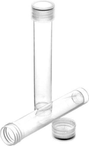 Qwork 10ml Lab البلاستيك التجميد أنابيب الاختبار الحاوية قارورة ستم الحاوية ، 100 PCS حاويات بلاستيكية زجاجات فارغة للبحث العلمي والتعليم in Saudi Arabia