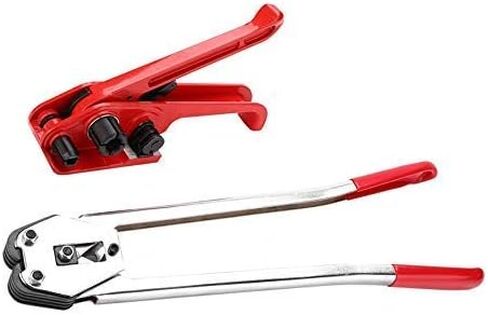 Packaging Banding Strapping Kit, Heavy Duty 4 in 1 Pallet Strapping Kit Poly Strapping Tensioner Tool Manual Banding Sealer Tool Set for 0.47-0.75in Width PP/PET Plastic Strap in Saudi Arabia