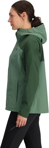 Outdoor Research Women's Stratoburst Stretch Rain Jacket, Cenote, S in Kuwait