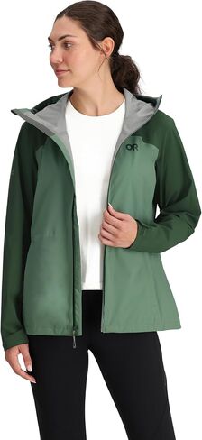Outdoor Research Women's Stratoburst Stretch Rain Jacket, Cenote, S in Kuwait