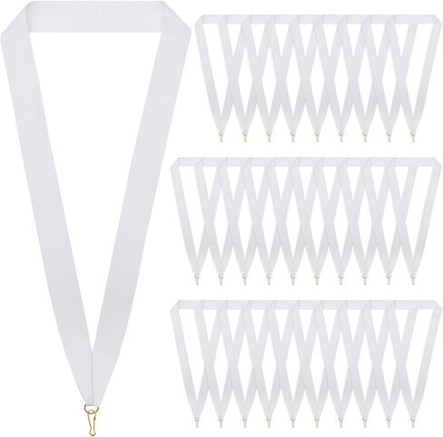 شرائط الميدالية 30 قطعة جائزة الشريط الرقبة ، حبل ميداليات مخطط شرائط المشاركة مع مقاطع SNAP للمسابقات جوائز الطالب في حفلات الاجتماع الرياضية in Kuwait