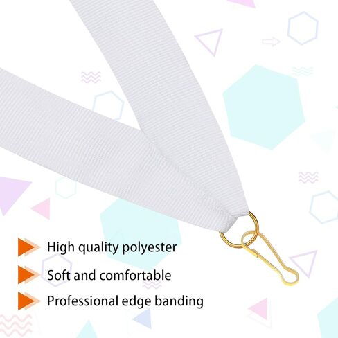 شرائط الميدالية 30 قطعة جائزة الشريط الرقبة ، حبل ميداليات مخطط شرائط المشاركة مع مقاطع SNAP للمسابقات جوائز الطالب في حفلات الاجتماع الرياضية in Kuwait