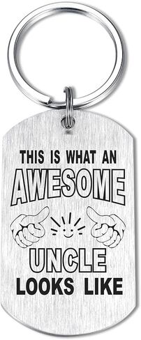Yobent Uncle Keychain Gifts from Niece Nephew, Funny Uncle Birthday Present Booger Gift Ideas, Awesome Uncle Valentines Day Keychain for Men in Saudi Arabia