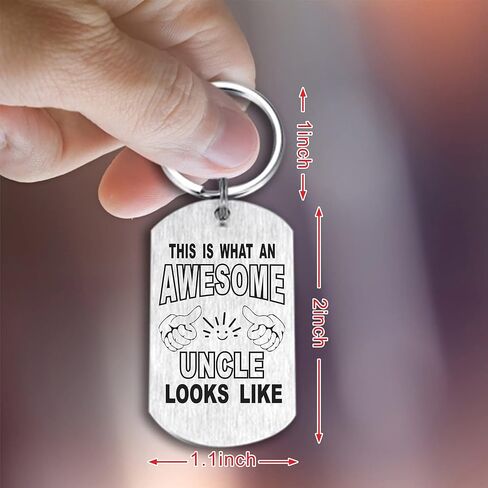 Yobent Uncle Keychain Gifts from Niece Nephew, Funny Uncle Birthday Present Booger Gift Ideas, Awesome Uncle Valentines Day Keychain for Men in Saudi Arabia